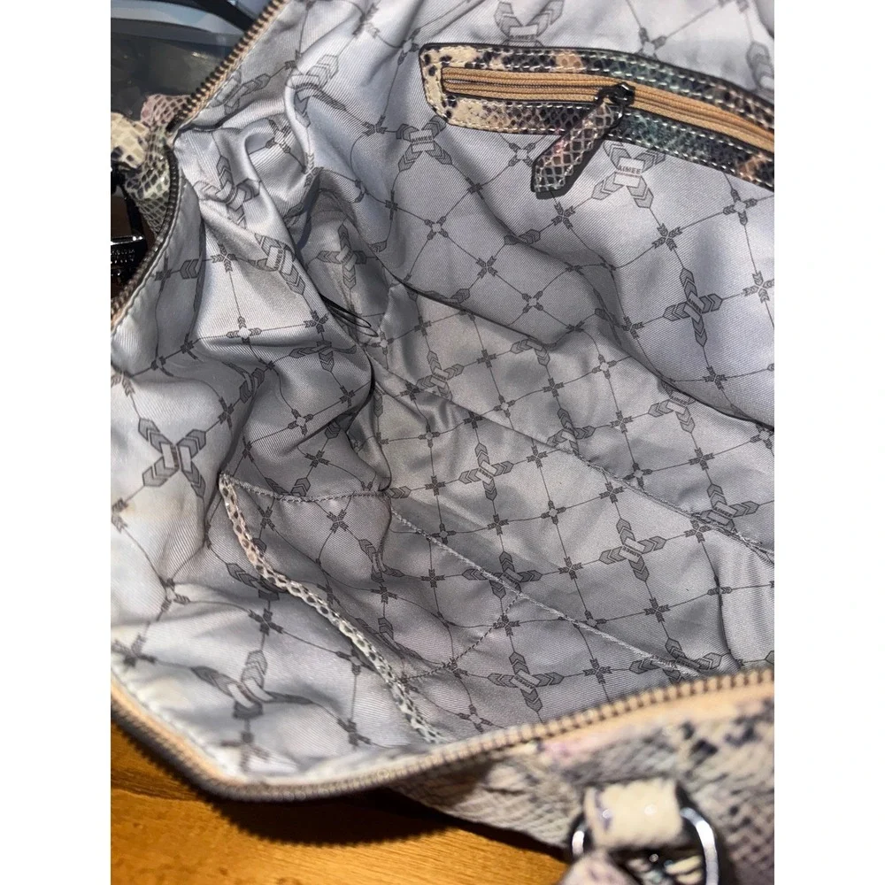 Aimee Kestenberg Tamitha Mini Satchel Snake Embossed Leather Crossbody Bag Multi